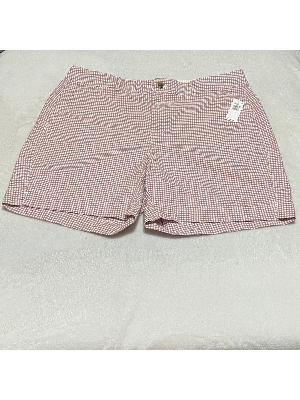 Old Navy Pink Gingham High-Rise Women’s Shorts Sz 14